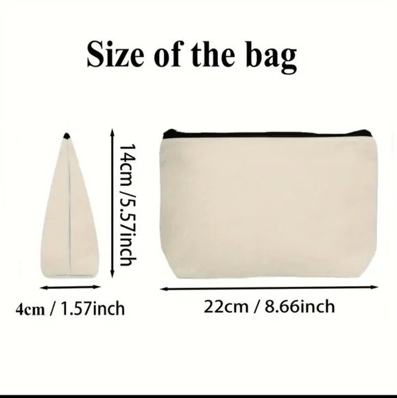 Waterproof Canvas Funny Cat Makeup Bag Cosmetic Pouch Toiletries Roomy - Picture 4 of 5